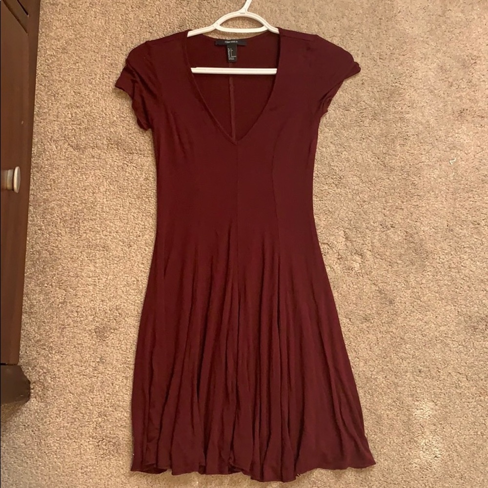 Flowy red dress